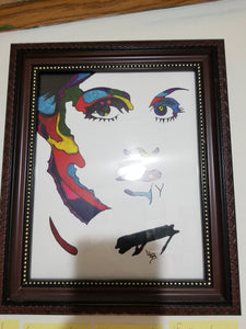 Twiggy Hand painted Abstract Art