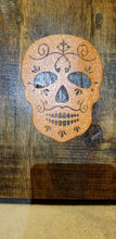 Sugar Skull walnut recovered pallet board Handmade