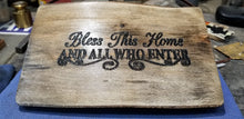 Live Slab Bless This Home house warming plaque