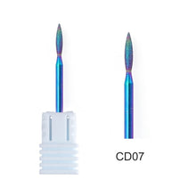 Diamond Burr Nail Drill Bits Rainbow Coating Carbide Cuticle Milling Cutter Electric Grinder for Manicure Pedicure CHCD01-27