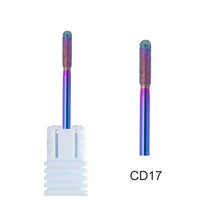 Diamond Burr Nail Drill Bits Rainbow Coating Carbide Cuticle Milling Cutter Electric Grinder for Manicure Pedicure CHCD01-27