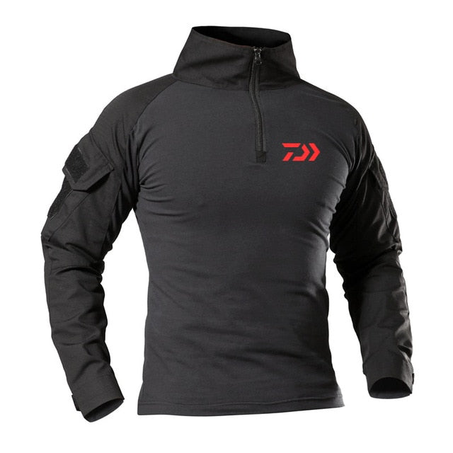 Daiwa Fishing Clothes Summer Sun Protection Fishing T Shirt Army Breathable Anti-Mosquito Outdoor Camping Travel Fishing Shirt