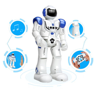 DODOELEPHANT Robot USB Charging Dancing Gesture Action Figure Toy Robot Control RC Robot Toy for Boys Children Birthday Gift