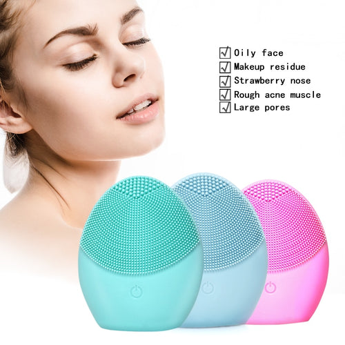 Face Cleaning Brush Electric Facial Cleanser Washing Brush Mini Electric Facial Brush Waterproof Silicone VIP DROPSHIPPING