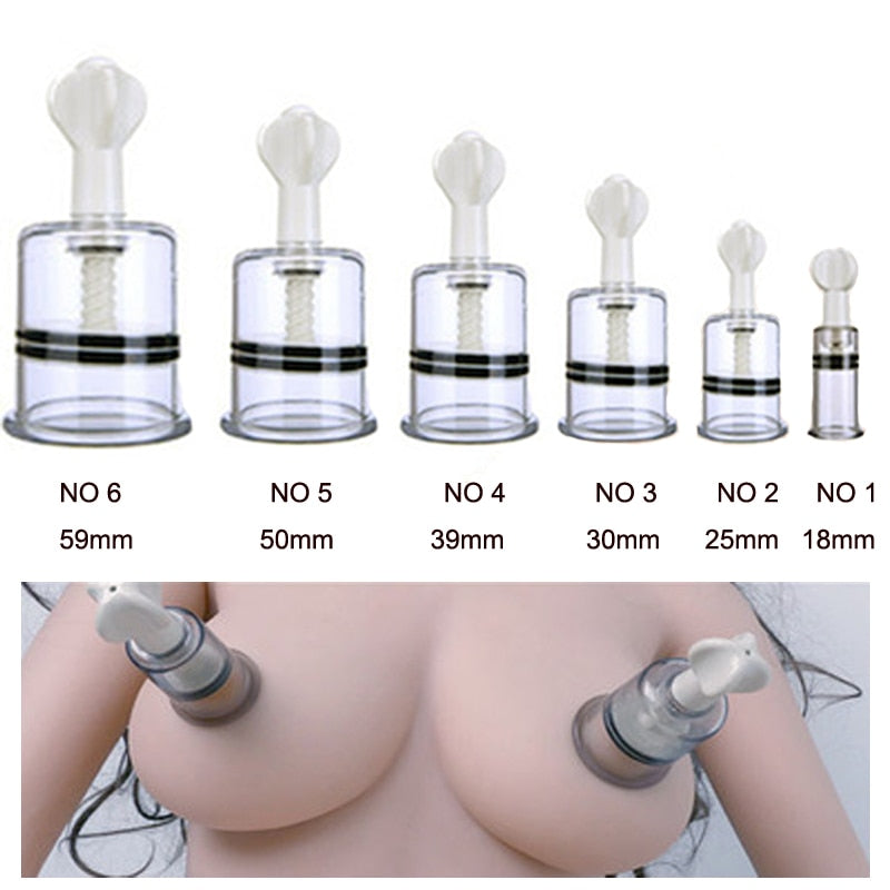 Breast Enlarger Nipple Suck Massage Nipple Clitoris Suction Vacuum Pump Clamps SM Adults Game Sex Toys For Women Couples