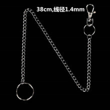 18/38/65cm Rock Punk  Long Metal Wallet Belt Chain Trousers Hipster Pant Jean Keychain Silver Ring Clip Keyring HipHop Jewelry